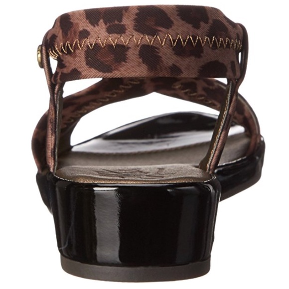 NIB Leopard Kitten Heel Slingback Wedge Sandal - Picture 4 of 5